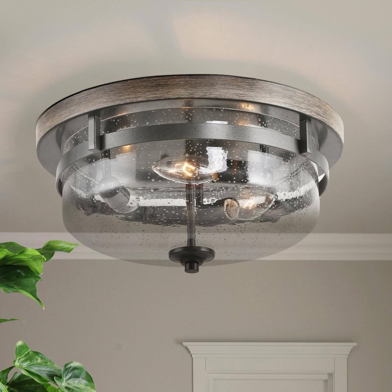 Plafonnier encastré 3 lumières 13,5 po Smither, Brun / rouillé