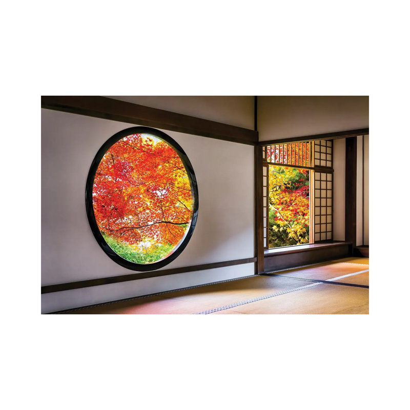 Round Window At The Genko-An Temple In Kyoto, Japan by Jan Becke - Wrapped Canvas Print, 101.6 cm H x 66.04 cm W x 3.175 cm D