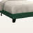 Leandro Transitional Twin Size Green Velvet Bed, 45.51'' H X 42.79'' W X 80.02'' L