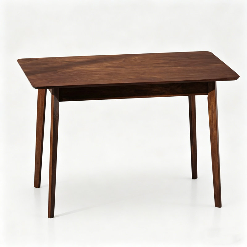 Table de salle à manger 47,2 pouces Mid-Century, Bois brun