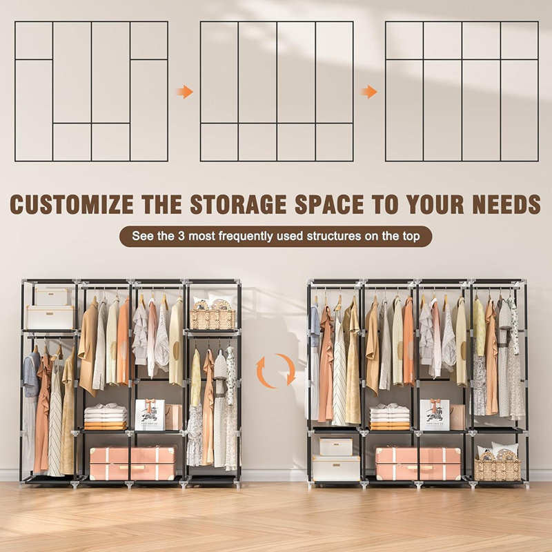 Armoire portative pour suspendre des vêtements, ...