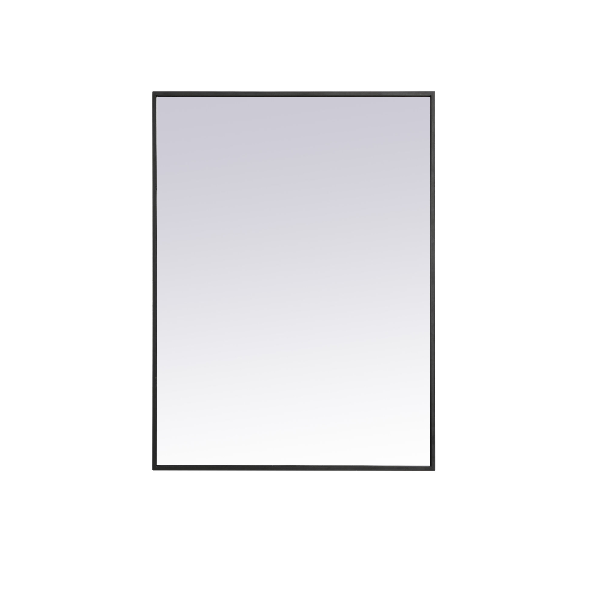 Sabine Metal Rectangle Wall Mirror, 36" x 27", Black