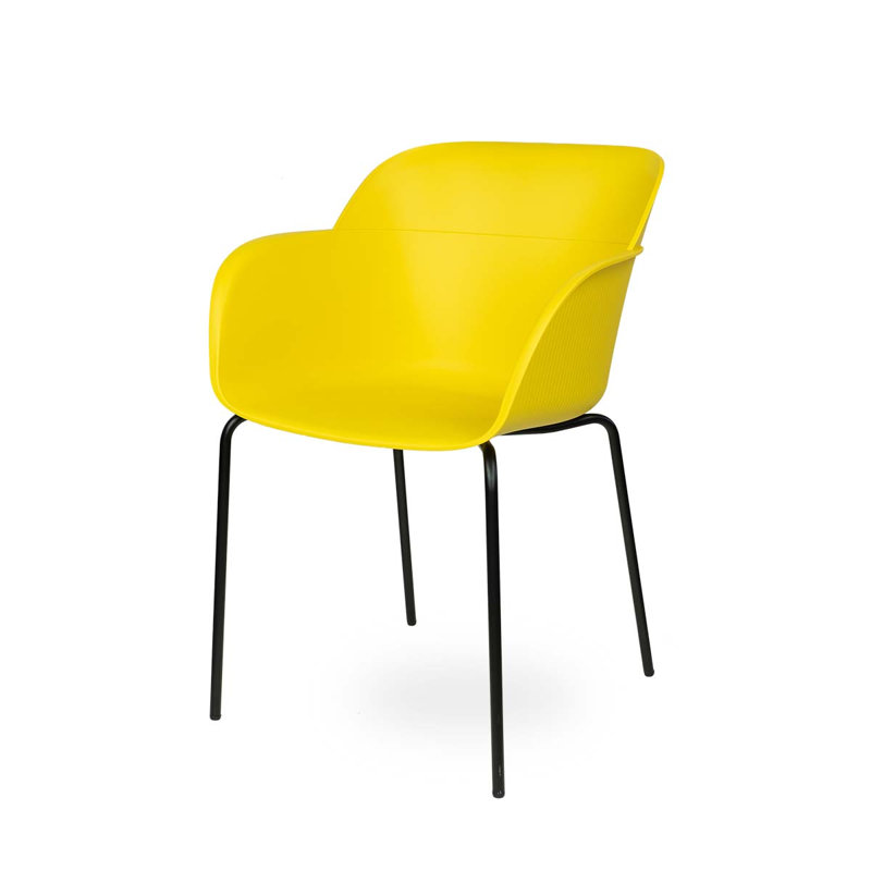 Liara 45cm H Armchair, Yellow, Black