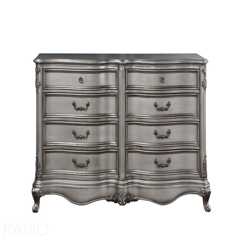 Commode antique à finition platine