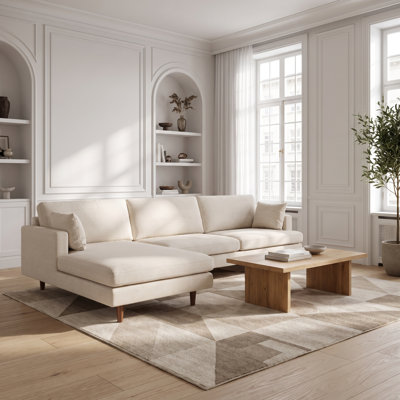 Canapé modulaire à méridienne rembourré Laguna