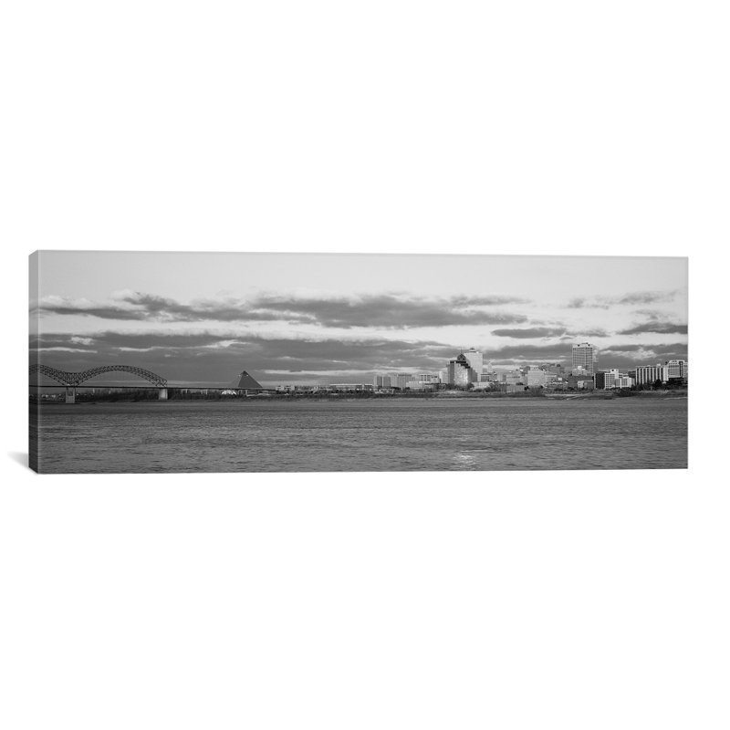 «Memphis Skyline Cityscape», reproduction de photo sur toile, H 12 po x l 36 po x P 1,5 po