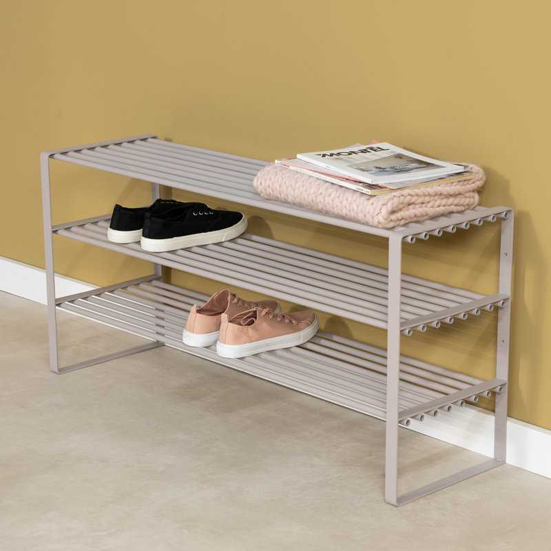Rex 9 Pair Shoe Rack, Grey