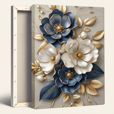 Ensemble de 1 toile murale à motif floral