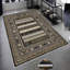 Tapis brun / gris en polyester tissé à la machine 5 pi 11 po x 9 pi 2 po Angarano