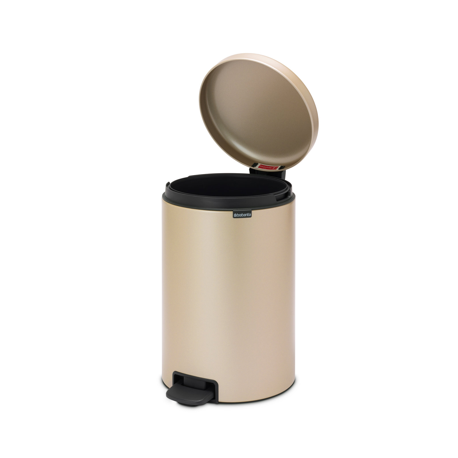 Brabantia Newicon 5.3gal Step-On Can, Metallic Gold