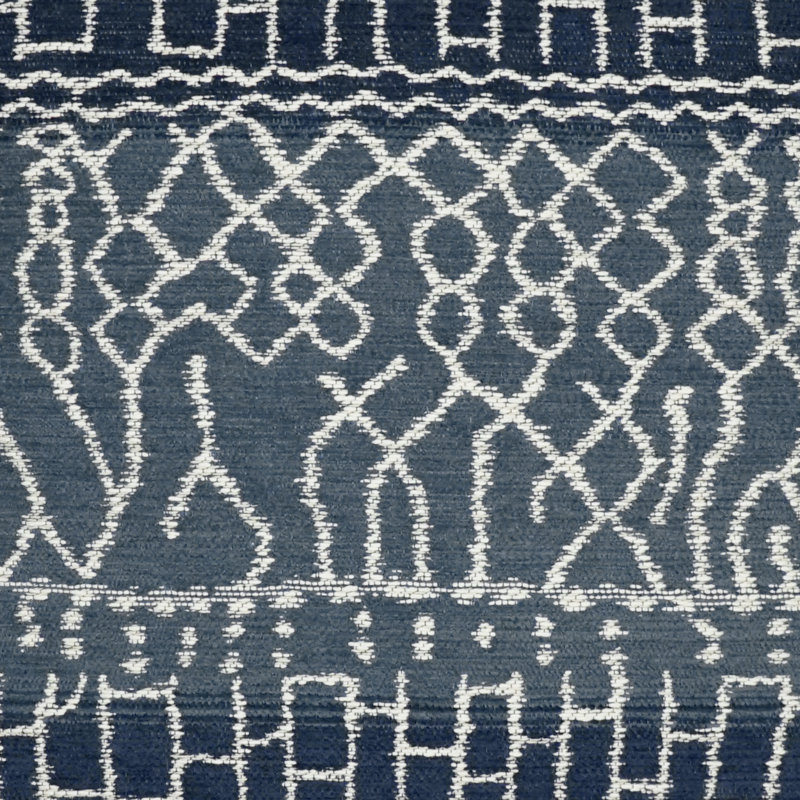 Andreozzi Pillow Cover & Insert, Indigo, Rectangle 14"H x 24"W