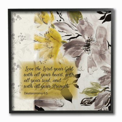 «Love the Lord with Heart, Soul and Force» par EtchLife, reproduction d'art graphique sur toile