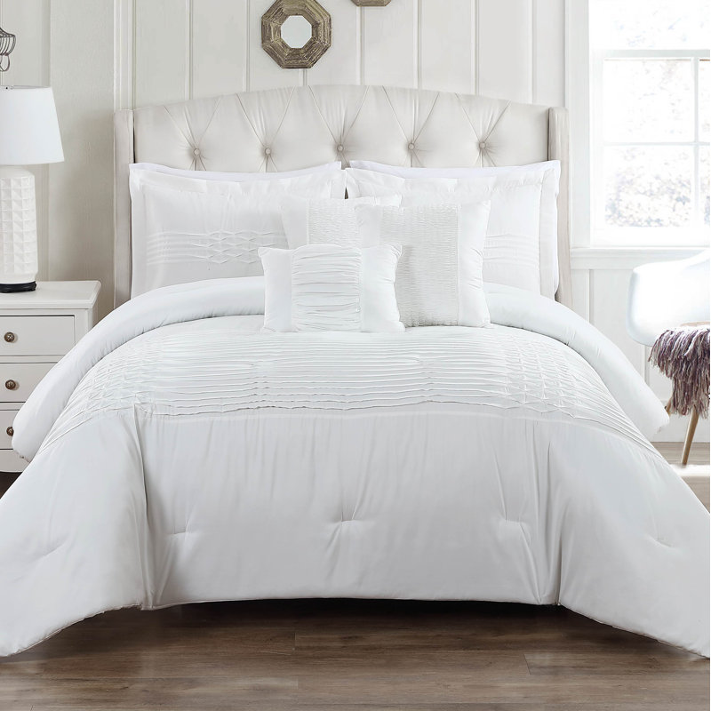 Ensemble de housse de couette réversible Geonna, Blanc