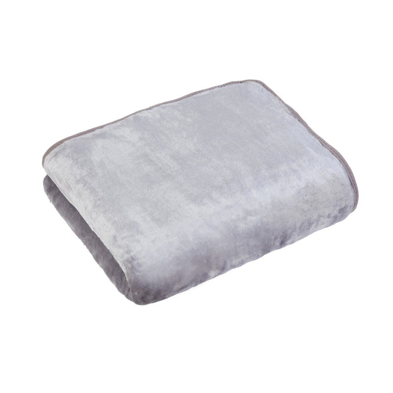 Ajda Standard Throw Blanket, Silver, 79cm W x 94cm L