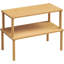 Tablette de rangement d'armoire (ensemble de 2), tablettes de comptoir de cuisine, comptoir à épices empilable en bambou (grand)