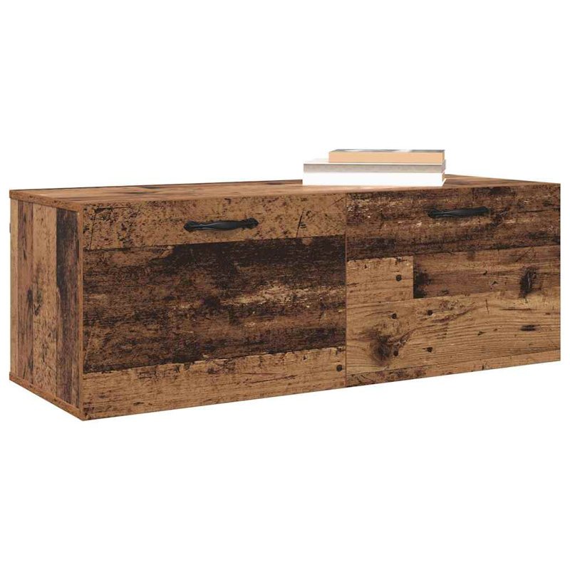 vidaXL Wall-Mounted Cabinet Wall-mounted Engineered Wood Garage Storage Unit, Old Wood