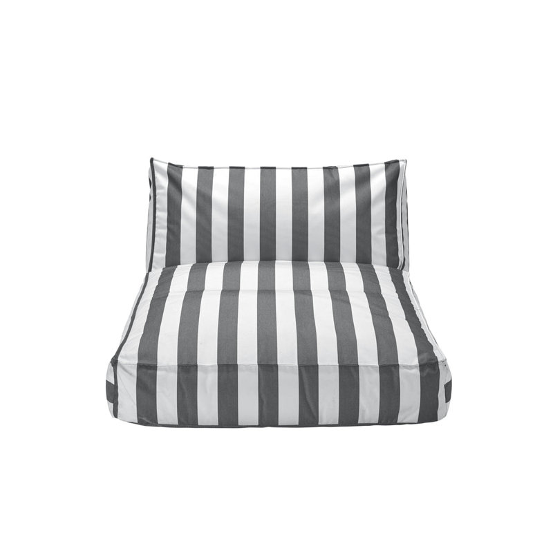 Méridienne d'extérieur avec repose-tête inclinable STAY Cabana, Rayure noire Cabana