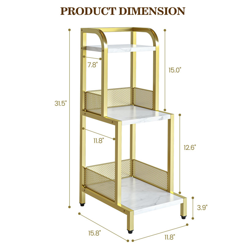 40.1cm W Metal Shelving Unit