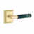 Satin Brass/Green Marble