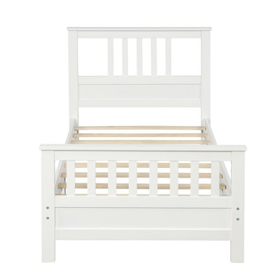 Lit plateforme simple en bois massif