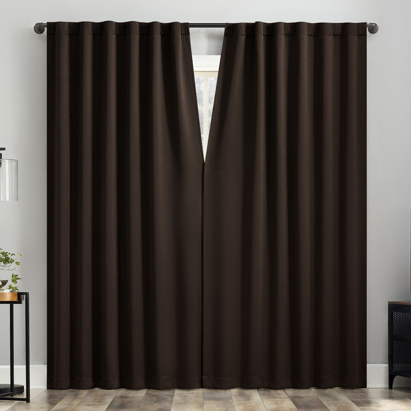 Paire de rideaux 100% occultant Aria, Brun chocolat, L 52 po x L 84 po