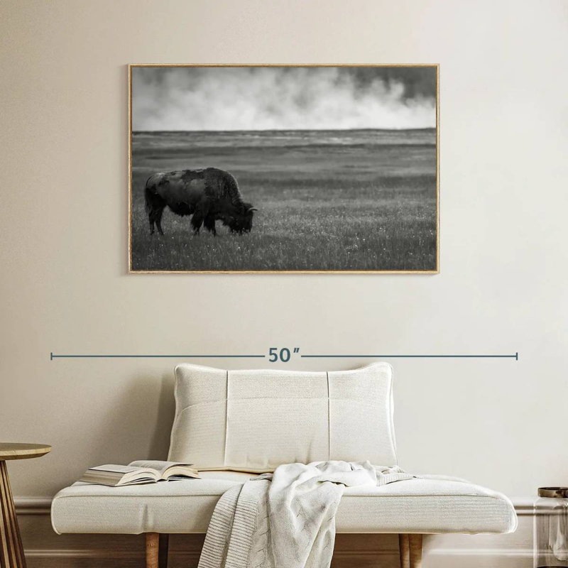Parc national de Yellowstone, Cadre flottant en bois naturel, 40 po x 27 po