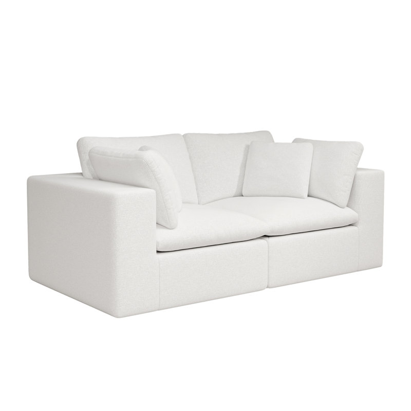 78.8*39.4" Modular Sectional Sofa Seat,Upholstered Compressed Couch For Living Room,Bedroom,Apartment,No Assembly Required,2PC Free Combination,Plush Corduroy Fabric