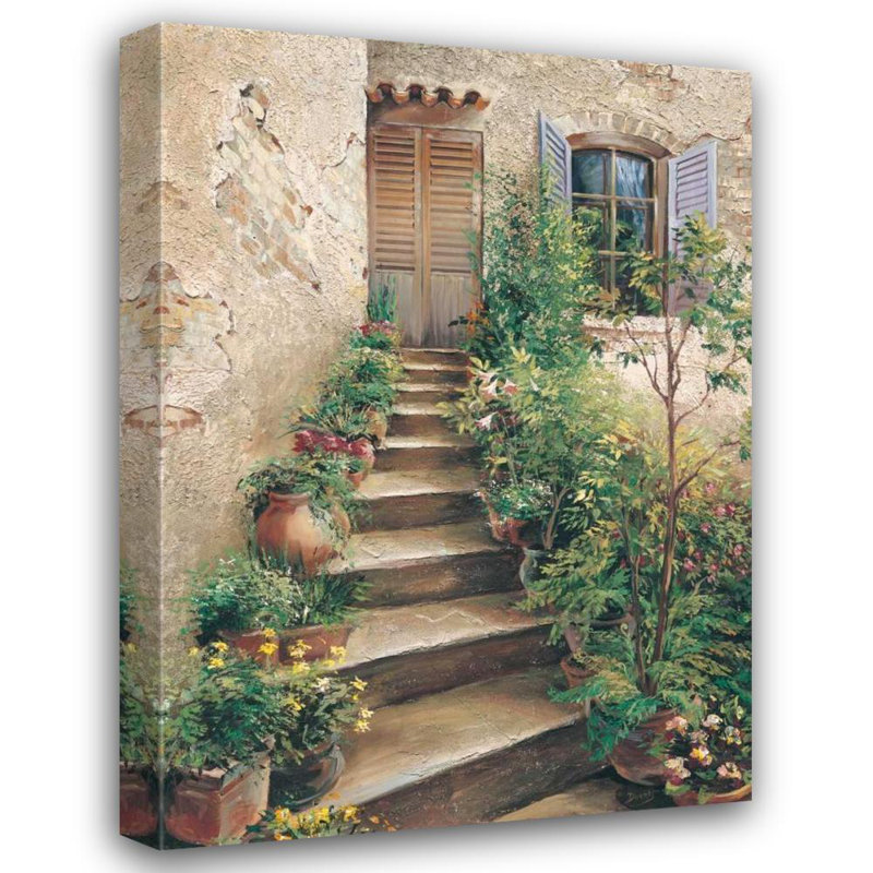 Art sur toile tendue, "Lark Manor ™ Duvall, Roger": Stairway in Provence