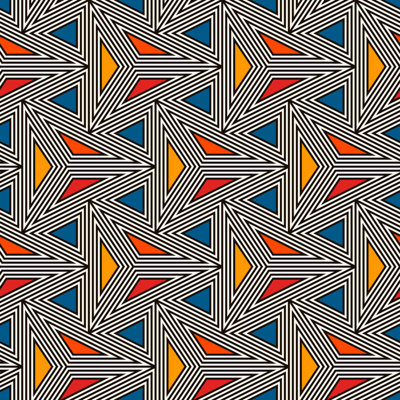 "Teshawna", motif géométrique contemporain sur toile