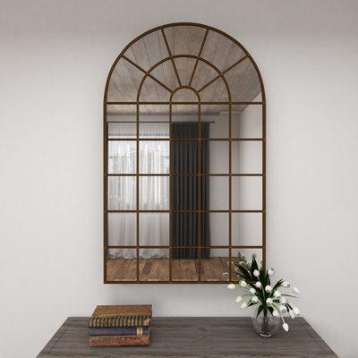 Miroir mural en métal