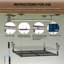 Élévateur de garage pour le rangement au plafond, système de rangement supérieur robuste de 4 pi 4 po, organisateur escamotable réglable pour sous-sol et atelier