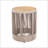 Outdoor Rattan Rope & Acacia Wood Side Table - Patio Balcony Furniture, Weather-Resistant Design For Garden, Yard, And Balcony-903020744