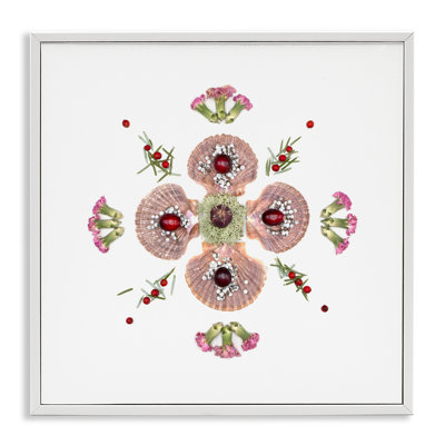 Clam Shells & Botanicals Pattern Framed Giclee, design by Beth Adoette
