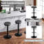 Sutherby Swivel Round Bar Stool, Height Adjustable, Metal Frame, Vintage Faux Leather-1858210669