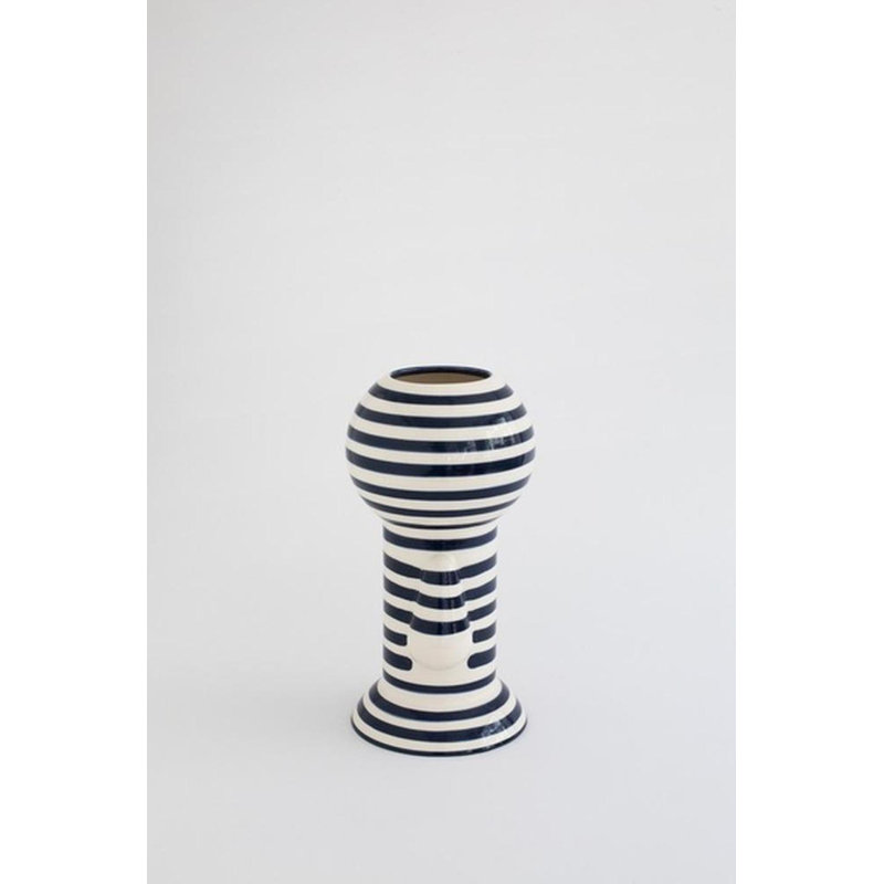 Dummy Handmade Eartenware Table Vase, Dark Blue