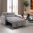 56.3'' Wide Modern 3-In-1 Convertible Sleeper Sofa Bed With Phone Holder And Cup Holders-419162377