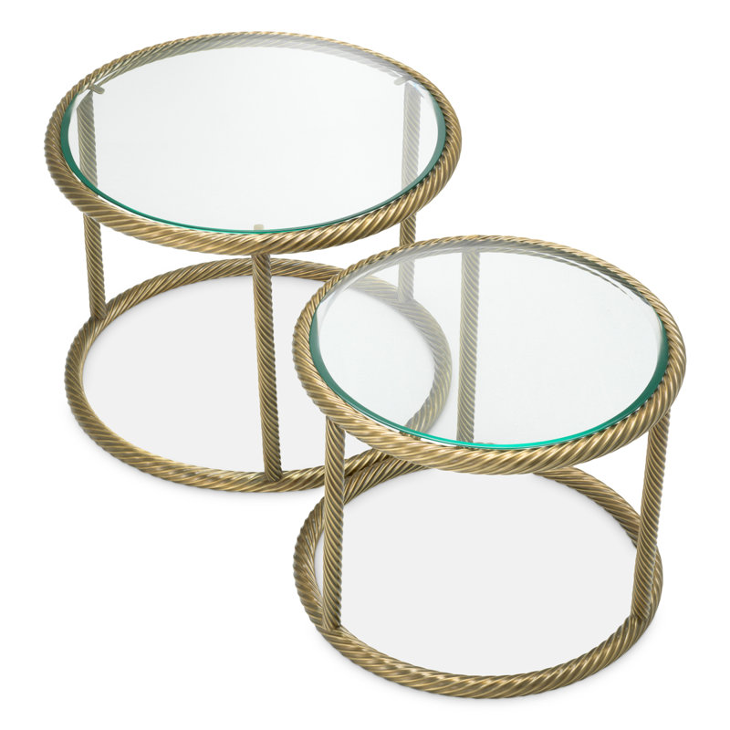 Addison Glass Nesting End Table