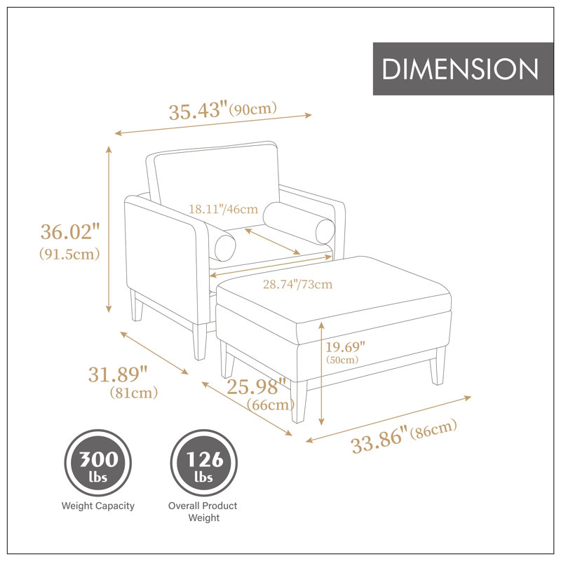 Fauteuils d'appoint, Noir, Ivoire ivoire