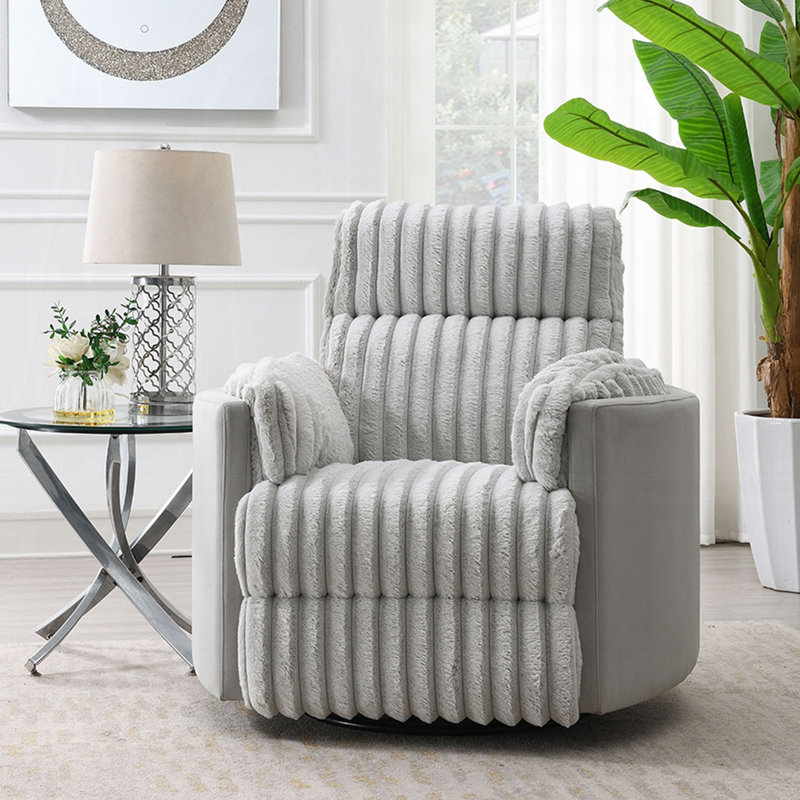 Fauteuil inclinable et oscillant en velours côtelé Corduroy