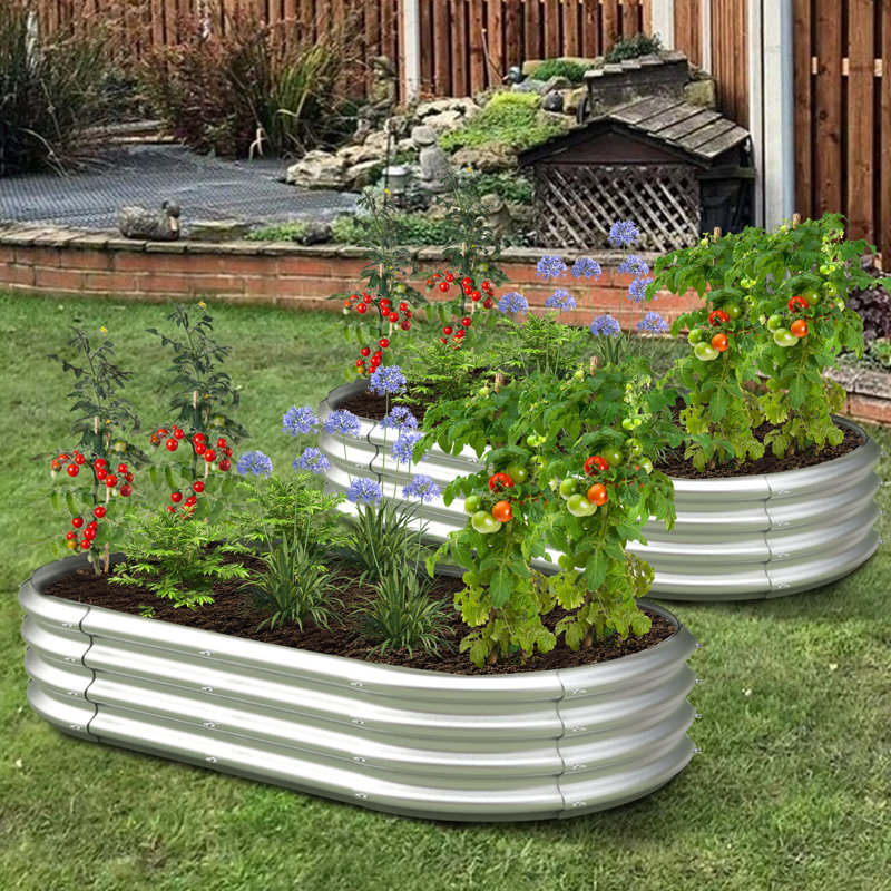 Lit de jardin en métal, H 12 po x l 48 po x P 24 po, 2