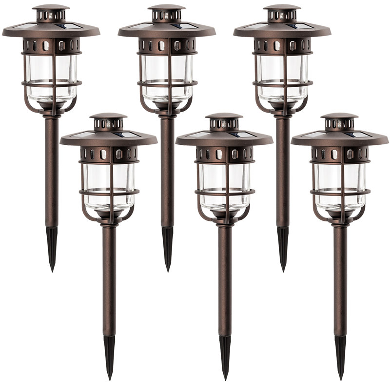 Bronze Solar Powered Integrated LED Pathway Light Pack
