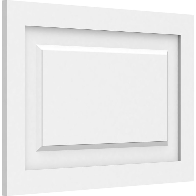Panneau mural Harrison 3D en blanc, H 16 po x l 24 po x P 0,63 po