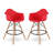 Modholic Eiffel Counter Stool With Arms, Red-71243326