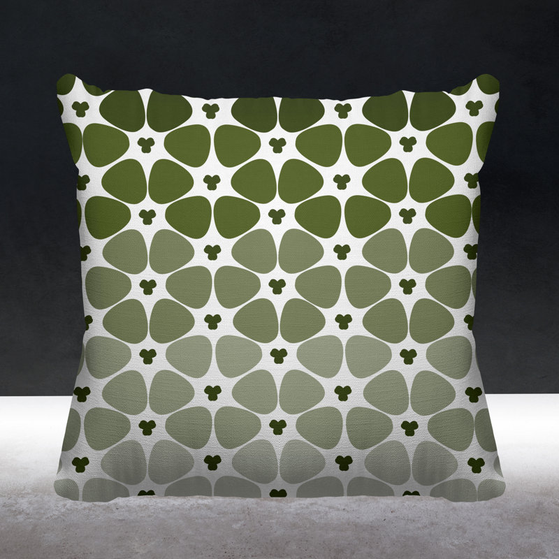 Housse et insert de coussin d'extérieur carré Shani, L 15 po x H 15 po, Vert