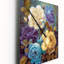 Retro Roses Blooming I - Rose Modern Wall Clock-99639482