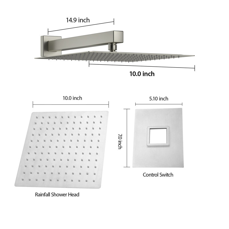 Complete Shower System, Brushed Nickel