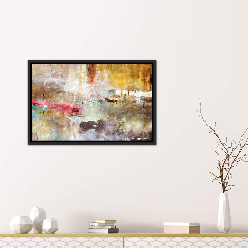 « rain clouds » par julien spencer-reproduction d’art, H 18 po x l 26 po x P 1,5 po, Toile avec cadre noir