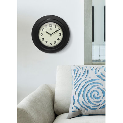 Horloge murale rétro en plastique Mid-Century / Modern Escape 9,75 pouces