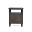 Table de chevet en bois de style rustique avec sangle de canne, 23,82 lb, 15,86 po de largeur, 19,11 po de profondeur, 23,58 po de hauteur, gris foncé, options de rangement, esthétique requise pour l'assemblage et porte, X 23,58 po
