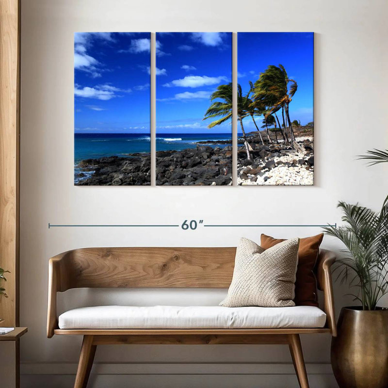 Gillard, vieille lave à Hawaiian Beach, H 32 po x l 50 po